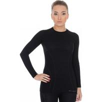 termo marskineliai - Termo marškinėliai moterims Brubeck Active Wool Black LS12810 - 1 nuotrauka