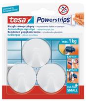kabliukai drabuziams - Kabliukai TESA SMAL IRLE, baltos sp., 3 vnt. - 2 nuotrauka