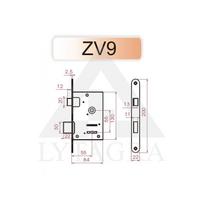 latvijos - Įleidžiamoji spyna Kurzemes ZV9A-1, chromuota, 60 mm, 55 mm/55 mm - 3 nuotrauka