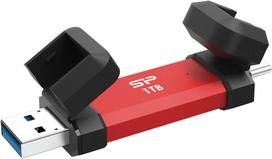 1tb external - Silicon Power DS72 | 1000GB | USB Type-A/USB Type-C 3.2 Gen 2 | Red | SP001TBUC3S72VPR - 2 nuotrauka