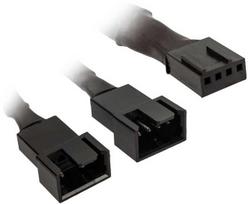 Kolink 1-2 PWM ventiliatoriaus splitter kabelis - 35 cm, pynimas, Juodas (Black)