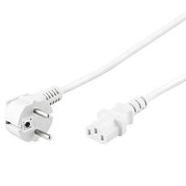 cee laidas - Goobay CEE 7/7 - C13 maitinimo laidas su kampiniu kištuku 2.5m Baltas (White) - 2 nuotrauka
