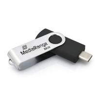 usb flash drive 3.2 - MEMORY DRIVE FLASH USB-C 32GB/MR1952 MEDIARANGE - 1 nuotrauka