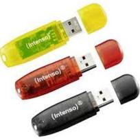 usb atmintukai - MEMORY DRIVE FLASH USB2 3X32GB/RAINBOW 3502483 INTENSO - 1 nuotrauka