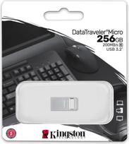 kingston datatraveler 256gb usb 3.2 - Kingston | USB 3.2 Flash Drive | DataTraveler micro | 256GB | USB 3.2 | Silver | DTMC3G2/256GB - 3 nuotrauka