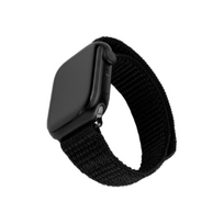 apple watch 10 42mm - Fixed | Sporty Strap for Apple Watch 38/40/41mm | 160-210 mm | Black | Nylon | FIXNST2-436-BK - 1 nuotrauka