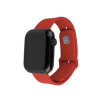 apple watch dirzelis - Fixed | Sporty Strap Set for Apple Watch 42/44/45 mm | 170-235 mm | Red | Silicone | FIXSST2-434-RD - 1 nuotrauka
