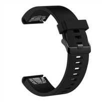 silikonines apyrankes laikrodziams 20mm - Fixed | Silicone Strap for Garmin QuickFit 20mm | Black | FIXSST-QF20MM-BK - 1 nuotrauka