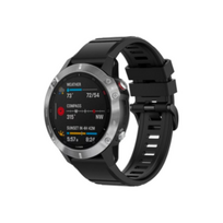 22 mm garmin - Fixed | Silicone Strap for Garmin QuickFit 22mm | Black | FIXSST-QF22MM-BK - 1 nuotrauka