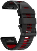 garmin apyranke fenix - Tech-Protect watch strap IconBand Pro Garmin fenix 3/5X/3HR/5X Plus/6X/6X Pro/7X, black/red | 9319456605082 - 1 nuotrauka