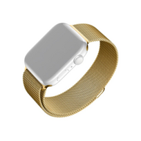 auksinis apple watch - Fixed | Mesh Strap for Apple Watch 42/44/45/46/49mm | Gold | FIXMEST-434-GD - 1 nuotrauka