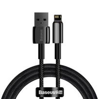 usb lightning laidas baseus - Baseus CALWJ-01 Tungsten Gold 2.4A USB to Lightning Black - 18 nuotrauka