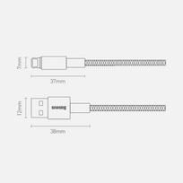 usb lightning laidas baseus - Baseus CALWJ-A01 Tungsten Gold Black - 3 nuotrauka