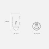 baseus 5a usb c - Baseus TZCCJD-0G Golden Contactor Dual Quick Charger USB-A/ USB-C 40W - 2 nuotrauka