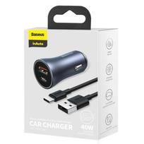 baseus 5a usb c - Baseus TZCCJD-0G Golden Contactor Dual Quick Charger USB-A/ USB-C 40W - 17 nuotrauka