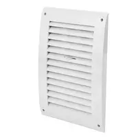 plastikine ventiliacine grotele - Europlast N25R, plastikinės ventiliacijos grotelės, baltos (White) - 1 nuotrauka