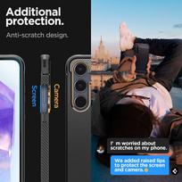 a55 spigen - Spigen "Rugged Armor Matte A55 5G" Black - 2 nuotrauka