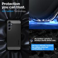 a55 spigen - Spigen "Rugged Armor Matte A55 5G" Black - 3 nuotrauka