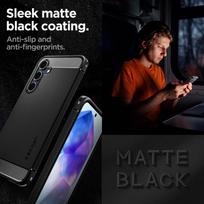 a55 spigen - Spigen "Rugged Armor Matte A55 5G" Black - 4 nuotrauka