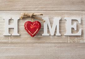 Fototapetas Artgeist Home Heart (Red) 5XLFT1797SAM, 315 cm x 441 cm
