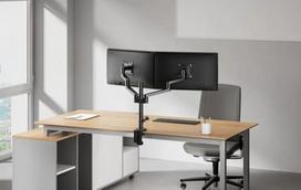 monitoriu laikiklis 100x100 - MONITOR ACC DESK MOUNT 17-27''/DUAL DS60-425BL2 NEOMOUNTS - 4 nuotrauka