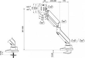 18 monitor - MONITOR ACC DESK MOUNT 17-49"/DS70PLUS-450BL1 NEOMOUNTS - 2 nuotrauka