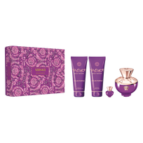 Versace Dylan Violetinė rinkinys moterims 2024 (EDP, 100 ml + EDP, 5 ml + dušo želė, 100 ml + kūno losjonas, 100 ml)