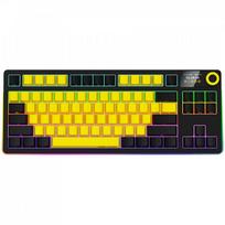 LORGAR KBP70TKLW, Wireless TKL Mechanical Gaming Keyboard Pro, Black/yellow, EN layout | LRG-KBP70TKLW-YL-US