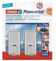 tesa powerstrips - Kabliukai TESA LARGE CLASSIC, chromas, 2 vnt. - 1 nuotrauka