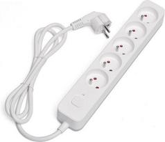 ilgintuva su rite - Elmak Power Strip With Anti-Surge Protection 1.5m Black - 2 nuotrauka
