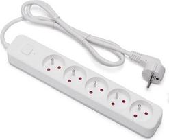ilgintuva su rite - Elmak Power Strip With Anti-Surge Protection 1.5m Black - 5 nuotrauka