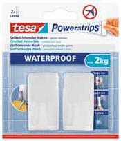 kabliams - Kabliukai TESA POWER STRIPS WATERPROOF WAVE, baltos sp. - 1 nuotrauka