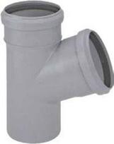 galas vamzdzio - Trišakis Magnaplast HTplus, 110 mm - Lygus galas / 75 mm - Movinis galas, 45 ° - 1 nuotrauka