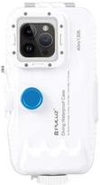 vandens telefono deklas - Puluz plastikinis vandeniui atsparus dėklas skirtas iPhone 15 Plus/15 Pro Max/14 Plus/14 Pro Max/13 Pro Max/12 Pro Max/11 Pro Max (Baltas - White) - 1 nuotrauka