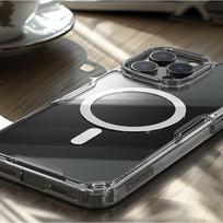 magnetinis deklas iphone 16 pro max - Nillkin "TPU PRO Magnetic Cover iPhone 16" Transparent - 5 nuotrauka