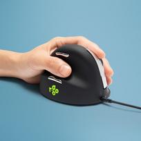 mouse ergonomic - MOUSE USB OPTICAL BREAK/L. BLACK RGOHELE R-GO TOOLS - 1 nuotrauka