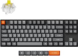 Keychron K8 Max Wireless, Hot-Swappable Super Banana, Juodas (Black) Mechaninė Belaidė Žaidimų Klaviatūra