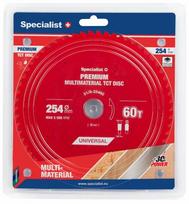 pjovimo diskas - Pjovimo diskas SPECIALIST+, 254x60x30 mm, Multimaterial PREMIUM - 1 nuotrauka