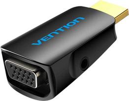 vga hdmi adapteris - Vention AIDB0 HDMI į VGA adapteris su 3.5 mm garsu (Black) - 1 nuotrauka