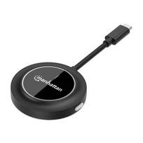 usb c laidas 4k - Manhattan 208437 Wireless HDMI Display Adapter su USB-C siųstuvu Juodas (Black) - 1 nuotrauka