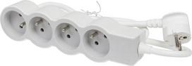 Legrand 049490 Daugializdis laido ilgiklis 3m 4 lizdai Baltas/Pilkas (White/Gray)