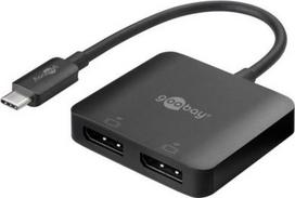 Goobay USB-C Adapter to 2x DisplayPort 60171 Juodas (Black)