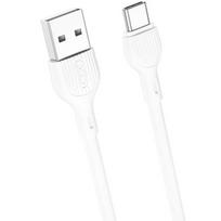 type 2 kabelis - XO NB200 USB-C kabelis 2m Baltas (White) - 1 nuotrauka