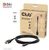 usb type c adapteris - Club 3D CAC-1563 USB-C į DisplayPort 2.1 kabelis 2 m Juodas (Black) - 1 nuotrauka