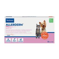 sunys - Virbac Allerderm Spot On tirplas odai katėms ir šunims, iki 10 kg, N6 - 1 nuotrauka