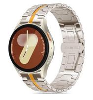 samsung galaxy watch 7 - Tech-Protect watch strap Stainless Samsung Galaxy Watch4/5/5 Pro/6/7/FE, titanium/orange | 5906302313587 - 1 nuotrauka