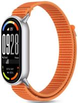 Tech-Protect watch strap Nylon Stripe Xiaomi Smart Band 8/9/10, orange/grey | 5906302331451