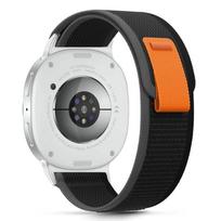 samsung watch 9 - Tech-Protect watch strap Nylon Stripe Samsung Galaxy Watch8/8 Classic 40/44/46mm, black/orange | 5906302331239 - 1 nuotrauka
