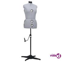 vidaXL Reguliuojamas manekenas, pilkas (Grey), M/40-46
