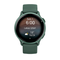 ismanusis laikrodis garmin 6 - Garmin Vivoactive 6 010-02985-02 Metalinės jaspio spalvos su žaliu dirželiu (Jasper Green) - 2 nuotrauka